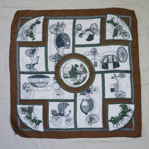 HERMÈS 1968 Vintage "Voitures de Dames" Silk Scarf